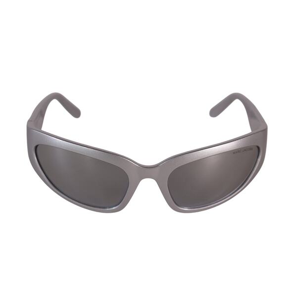 Marc Jacobs Narrow Wraparound Sunglasses - Silver / Silver Mirrored - Picture 7 of 11